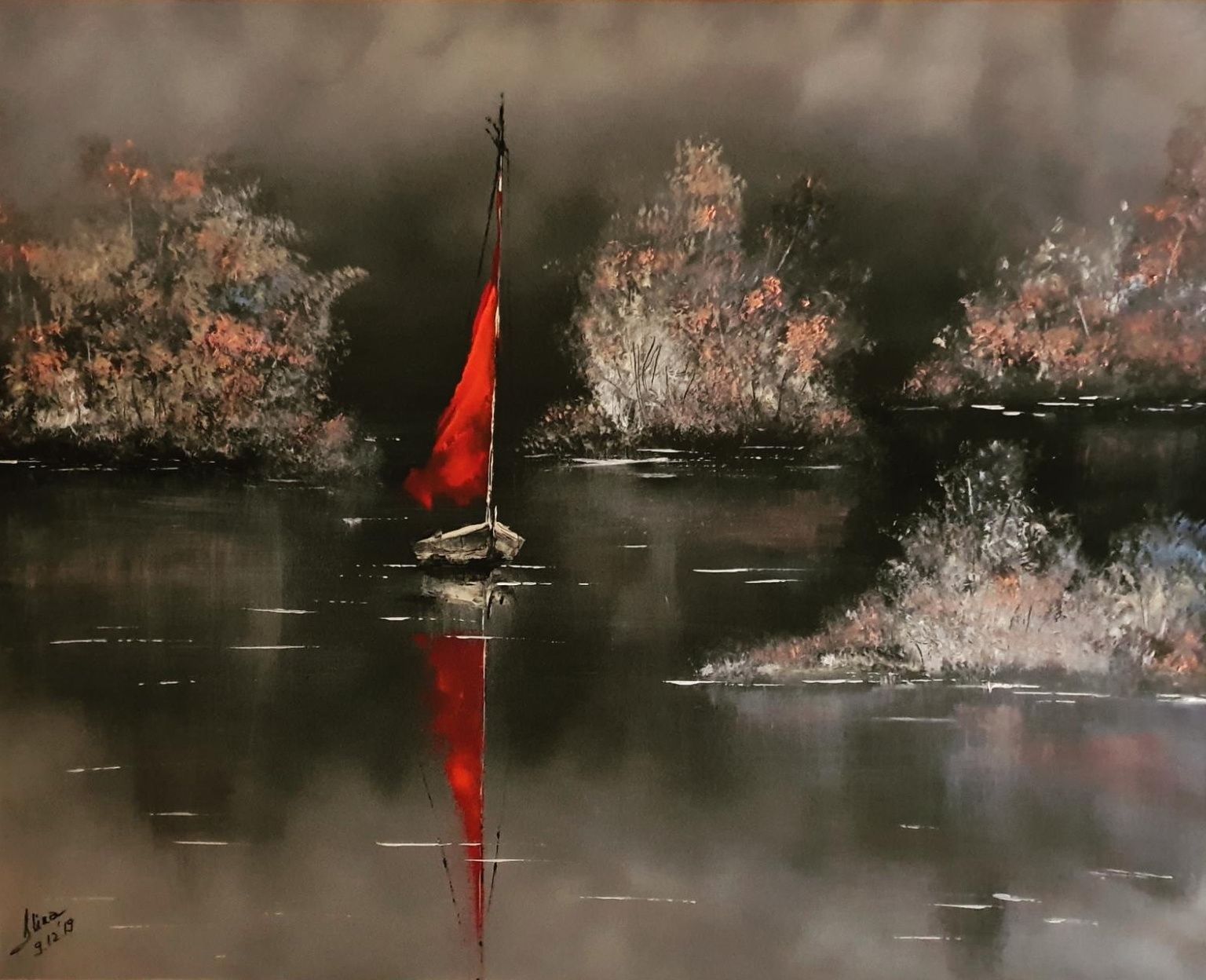 ArteDiAlina.com painting: dark water
